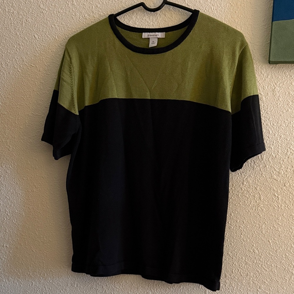 Colorblock short-sleeve sweater